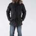 Pelle Pelle Fur Hood Snorkel Denim Black Coat