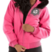 Pelle Pelle Fur Hooded Pink Crest Women Jacket