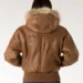 Pelle Pelle Fur Hoods Women Brown Leather Jacket