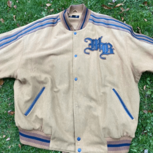 Pelle Pelle Gray Varsity Bomber Jacket
