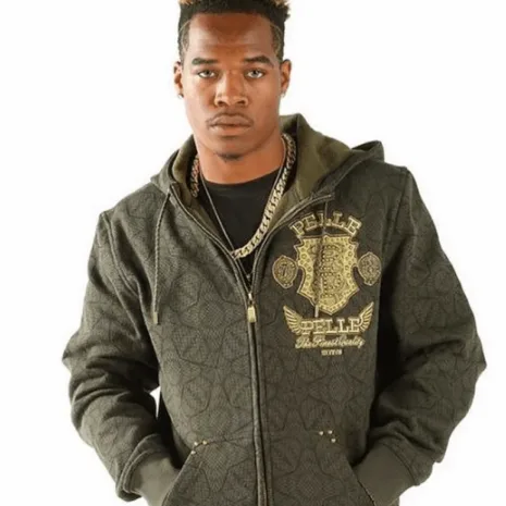 Pelle-Pelle-Green-Leather-Patched-Hoodie.webp