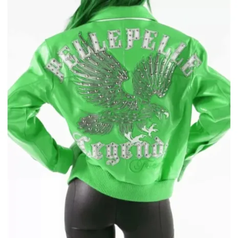 Pelle-Pelle-Green-Legends-Forever-Eagle-Jacket.webp