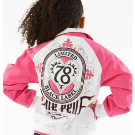 Pelle Pelle Kids 78 Limited Black Label Pink and White Jacket