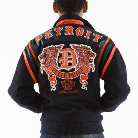 Pelle Pelle Kids Black & Orange Detroit 1978 Jacket