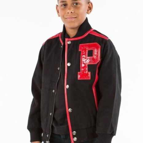 Pelle Pelle Kids Black & Red Detroit Jacket