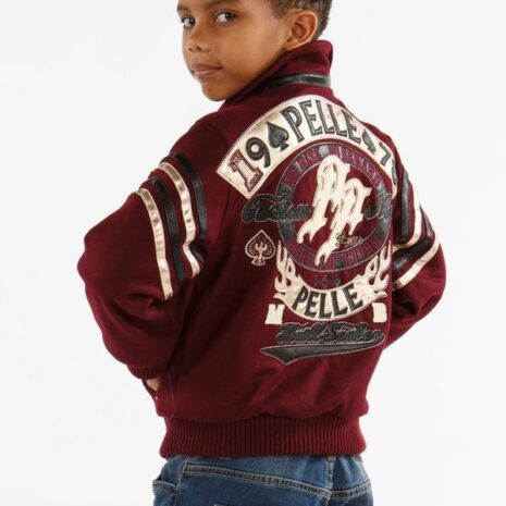 Pelle Pelle Kids Custom Made 1978 Maroon Jacket