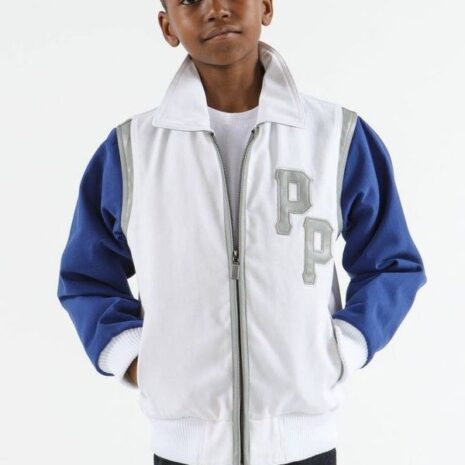 Pelle Pelle Kids Street Kings White Wool Jacket