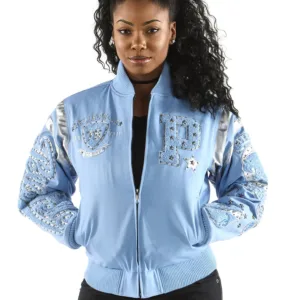 Pelle Pelle Ladies Eclipse Varsity Sky Blue Jacket