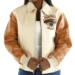 Pelle Pelle Ladies Red White & True Leather Cream Jacket