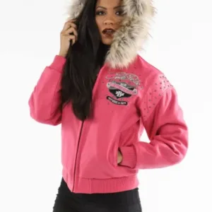 Pelle Pelle Womens  Wool Pink Jacket