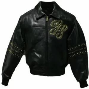 Men’s Pelle Pelle Black & Gold Varsity Jacket