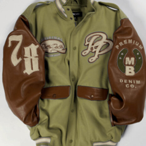 Pelle Pelle Limited Edition Olive Varsity Jacket