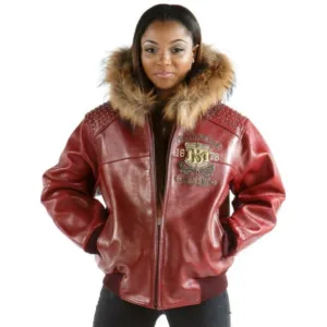Pelle Pelle Live Like A Queen Maroon Leather Jacket