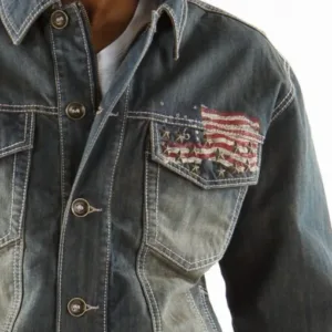 Pelle Pelle MB American Flag Gray Jacket