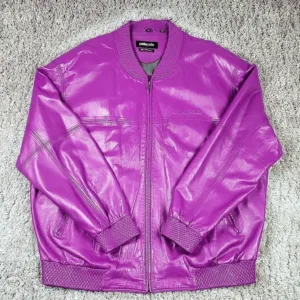 Pelle Pelle Marc Buchanan Custom Light Purple Leather Jacket