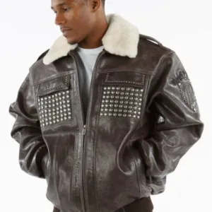 Pelle Pelle Mb Bomber Brown Fur Jacket