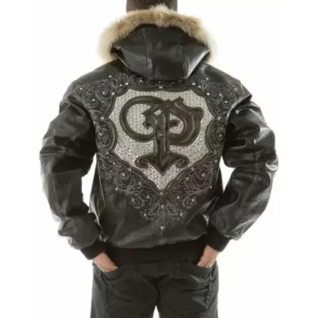 Pelle Pelle Men Crest Fur Hood Jacket