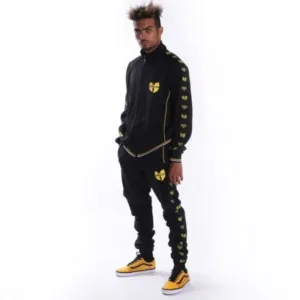 Pelle Pelle Mens Printed Black Tracksuit