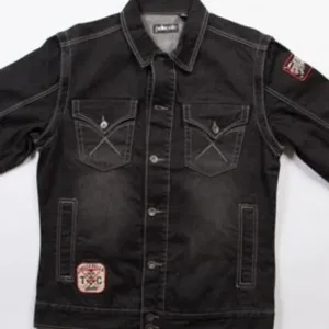 Pelle Pelle Mens Dark Gray Denim Jacket
