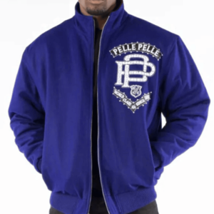 Pelle Pelle Mens Elite Series Blue Jacket
