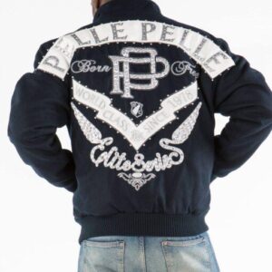 Pelle Pelle Mens Elite Series Navy Blue Jacket