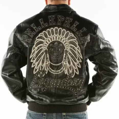 Pelle Pelle Mens Indian Legendary Black Jacket