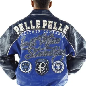 Pelle Pelle Mens Last Man Standing Blue Jacket