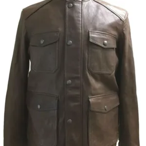 Pelle Pelle Men’s Leather Insulated Brown Coat