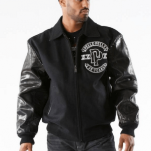 Pelle Pelle Mens Panther Wool Black Jacket