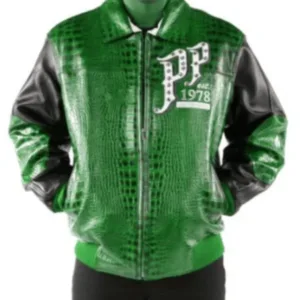 Pelle Pelle Mens Pioneer Green Leather Jacket