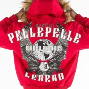 Pelle Pelle Mens World Famous Legend Red Jacket