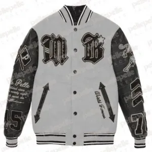 Pelle Pelle New Varsity Gray Plush Jacket