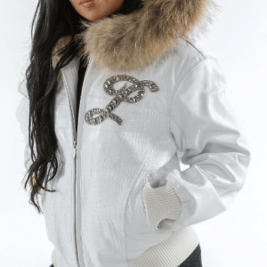 Pelle Pelle New White Hooded Script Jacket