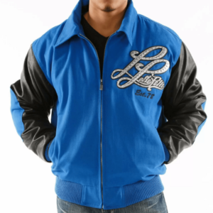 Pelle Pelle Notorious Blue and Black Varsity Jacket