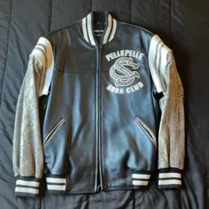 Pelle Pelle Original Snake Skin Black Varsity Jacket