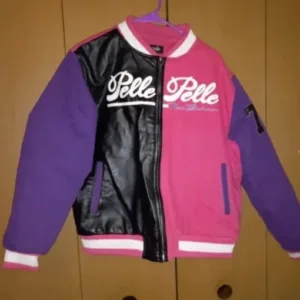 Pelle Pelle Purple Leather and Wool Jacket