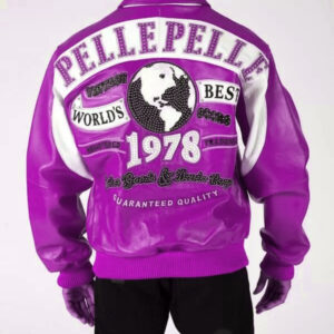 Pelle Pelle Purple White World’s Best 1978 Studded Jacket