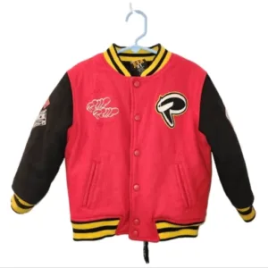 Pelle Pelle Red And Black Varsity Jacket