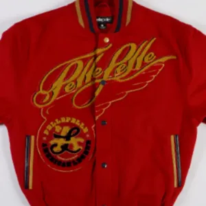 Pelle Pelle Red Varsity Wool Jacket