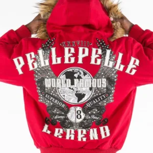 Pelle Pelle Red Wool World Famous Jacket
