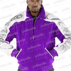 Pelle Pelle Mens Scripted Dark Purple Jacket
