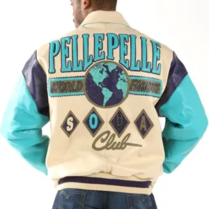 Pelle Pelle Soda Club White & Blue Jacket