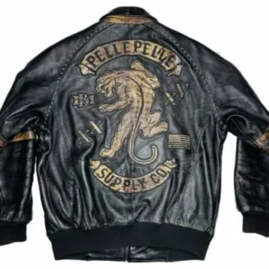 Pelle Pelle Studded Tiger Leather Jacket