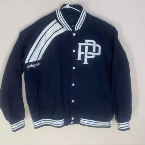 Pelle Pelle Varsity Wool Navy Blue Jacket 