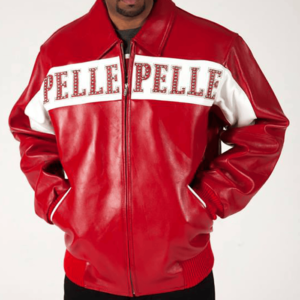 Pelle Pelle Vintage Worlds Best Quality Red and White Jacket