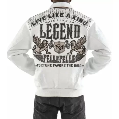 Pelle Pelle White Legend Studded Jacket