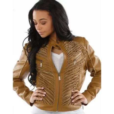 Pelle Pelle Women Brown Slashed Jacket