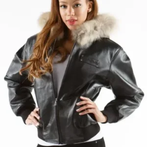 Pelle Pelle Women Plain Black Leather Jacket