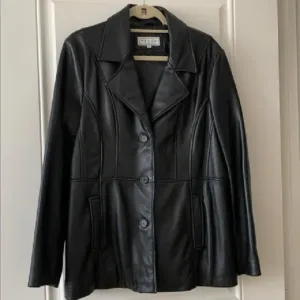 Pelle Pelle Womens Black Leather Blazer