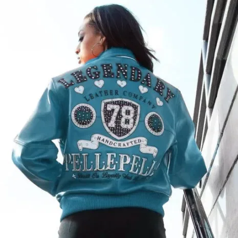 Pelle-Pelle-Womens-Encrusted-Varsity-Turquoise-Jacket.webp